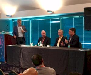 (Pictured left to right: Moderator, Chris Cain, Readwrite.com; Vic Modic, VP Manufacturing. Amerex; Bill Cumings, President, Plexus Controls; and Johnny Thorington, CTO, Synapse)