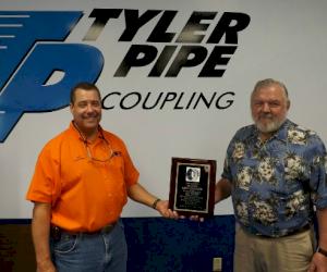(Pictured from L-4:  Tyler Coupling Plant Manager Bill Hoffman and Harry Ledgerwood)